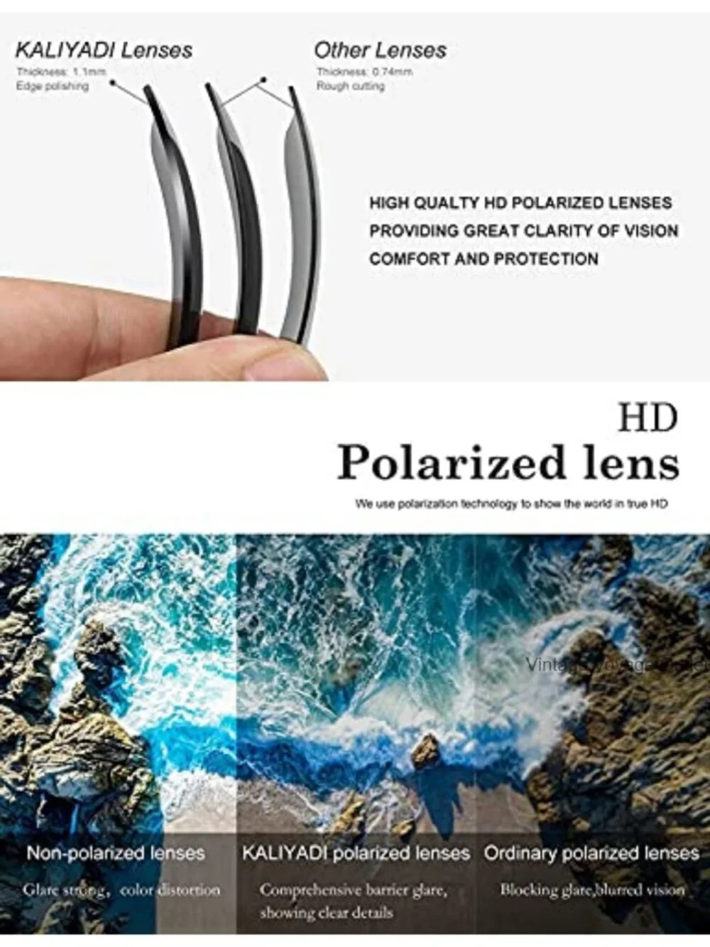 Polarized Sunglasses Men Women Retro Semi-Rimless Frame UV Blocking